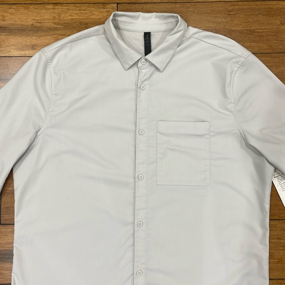 NWT Lululemon Masons Peak Flannel Long Sleevee Shirt XL Mens Ocean Mist